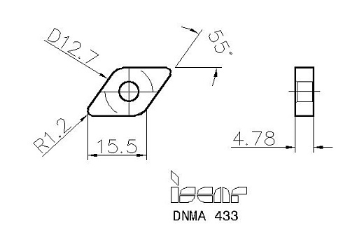 Пластина токарная ISCAR DNMA 150412 (5550310 / 5593093)