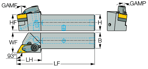Державки с внутренним подводом охлаждения на режущую кромку ISCAR DDJNL 2525X-15-JHP-MC (3314761)