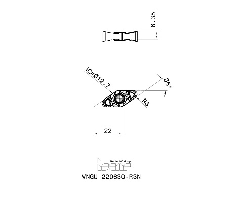 Пластина токарная ISCAR VNGU 220630-R3N (3303939)