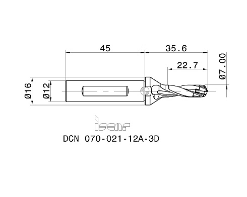 Сверла со сменными головками ISCAR DCN 070-021-12A-3D (3202893)