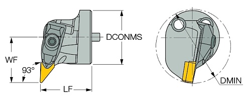 Сменная головка для токарных пластин ISCAR AVC-D40-DVUNR-16T (3332989)