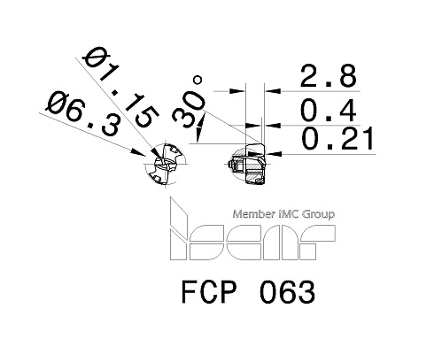 Сменные головки для сверл DCN ISCAR FCP 063 (3311616)