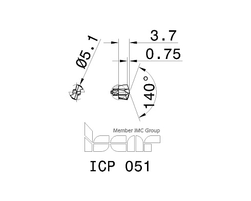 Сменные головки для сверл DCN ISCAR ICP 051 (3346492)