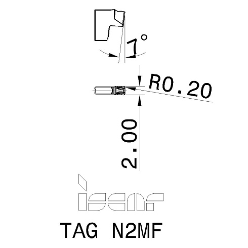Пластина отрезная ISCAR TAG N2MF (3340531 / 3340539 / 6004889 / 6004890 / 6080677)
