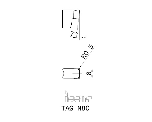 Пластина отрезная ISCAR TAG N8C (6003616 / 6003615)