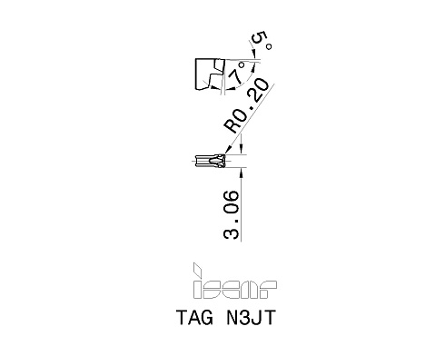 Пластина отрезная ISCAR TAG N3JT (6003677 / 6003678 / 6004551 / 6098998)