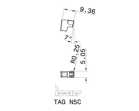 Пластина отрезная ISCAR TAG N5C (6003650 / 6011425 / 6011426)