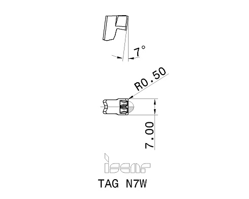 Пластина отрезная ISCAR TAG N7W (6003623 / 6003624)