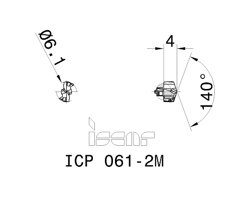 Сменные головки для сверл DCN ISCAR ICP 061-2M (5567026)