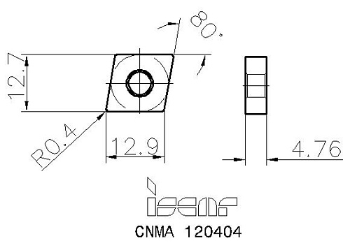 Пластина токарная ISCAR CNMA 120404 (5508249 / 5508250 / 5598292)