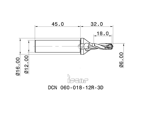 Сверла со сменными головками ISCAR DCN 060-018-12R-3D (3202889)