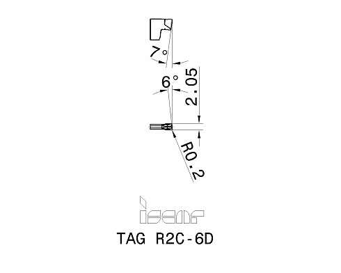 Пластина отрезная ISCAR TAG R2C-6D (6003639 / 6004457)