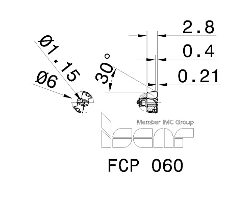 Сменные головки для сверл DCN ISCAR FCP 060 (3311613)