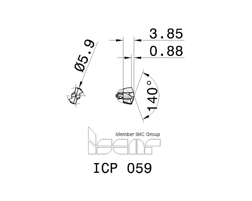Сменные головки для сверл DCN ISCAR ICP 059 (3346501)