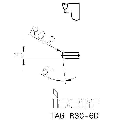 Пластина отрезная ISCAR TAG R3C-6D (6003463 / 6003464 / 6011403 / 6011404)