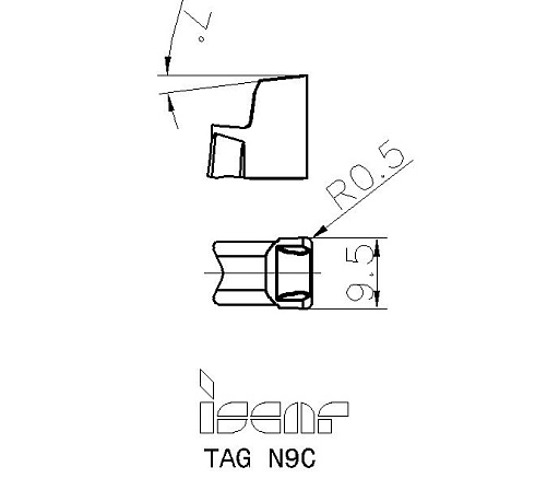 Пластина отрезная ISCAR TAG N9.5C (6011451 / 6011452)