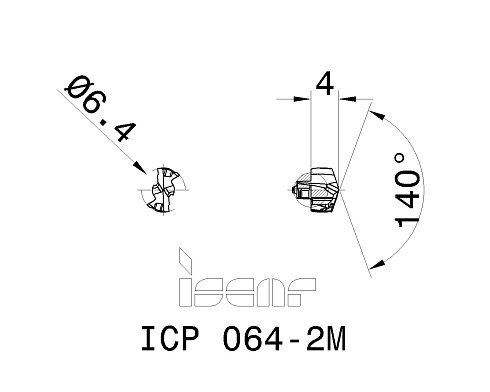 Сменные головки для сверл DCN ISCAR ICP 064-2M (5567030)